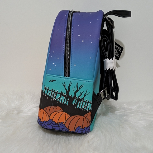 LAST ONE Loungefly Disney Stitch Pumpkin Glow-In-The-Dark Mini Backpack New! - Picture 6 of 9